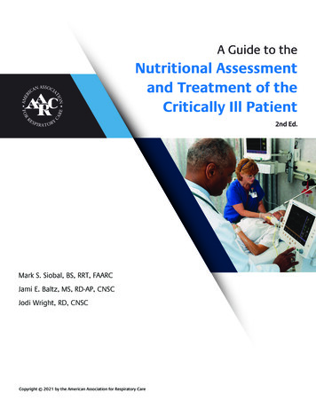 A Guide To The Nutritional Assessment And Treatment Of 