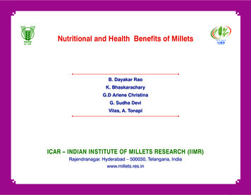 Nutritional And Health Benefits Of Millets