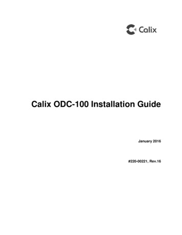Calix ODC-100 Installation Guide