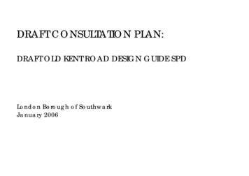 DRAFT CONSULTATION PLAN - Moderngov.southwark.gov.uk