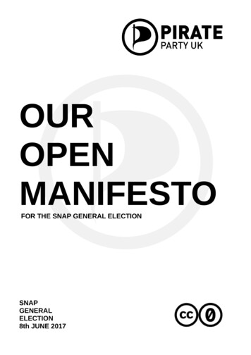 OUR OPEN MANIFESTO - Pirate Party