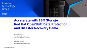 Accelerate With IBM Storage Red Hat OpenShift Data Protection And .
