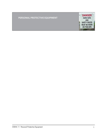 Personal Protective EquiPment - University Of Washington