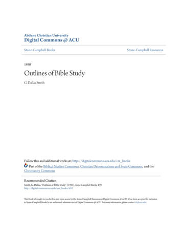 Outlines Of Bible Study