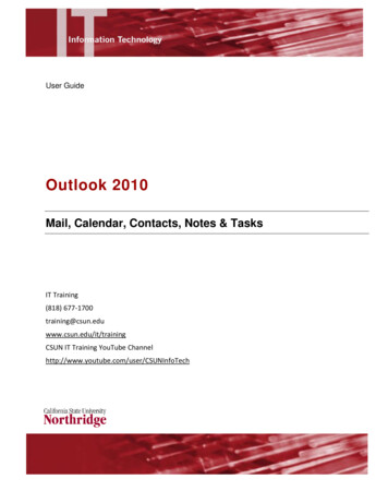 Outlook 2010 - Csun.edu