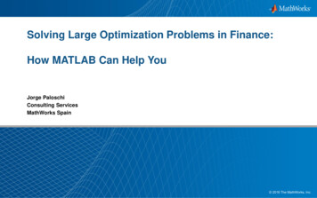 Optimization In Finance With MATLAB