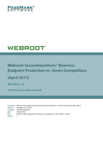 Webroot SecureAnywhere Business Endpoint Protection Vs. Seven Competitors