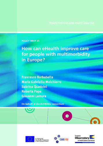 How Can EHealth Improve Care For People With Multimorbidity In . - News