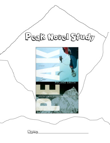 Peak Novel Study - Ms. Veal