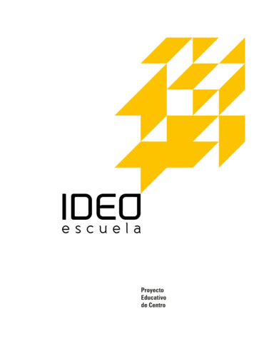 PROYECTO EDUCATIVO DE CENTRO - Escuela Ideo