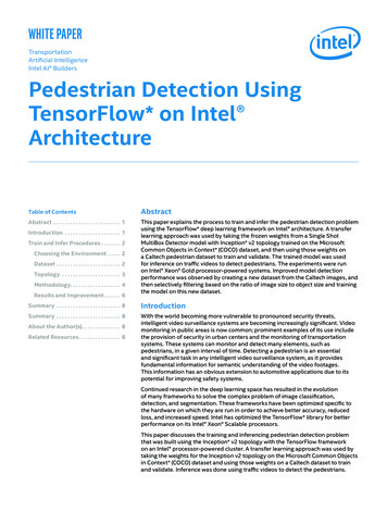 Pedestrian Detection Using TensorFlow On Intel Architecture