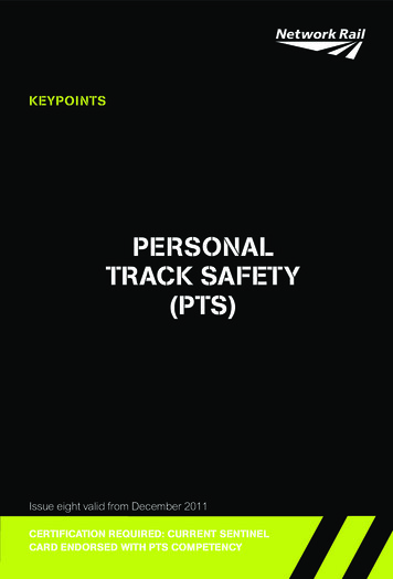PERSONAL TRACK SAFETY (PTS) - Atom Training Centre
