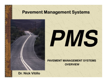 Pavement Management Systems Overview - State
