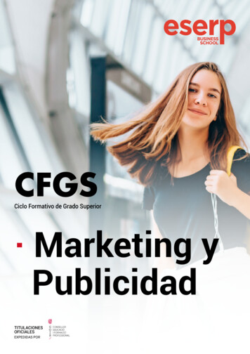 Ciclo Formativo De Grado Superior · Marketing Y Publicidad