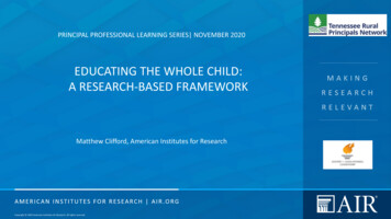 EDUCATING THE WHOLE CHILD: A RESEARCH-BASED 
