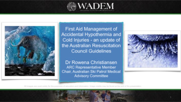First Aid Management Of Accidental Hypothermia And Cold .