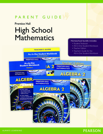 Prentice Hall High School Mathematics