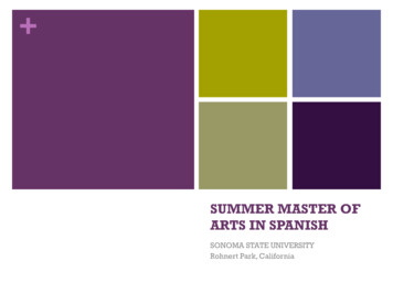 MASTER OF ARTS IN SPANISH - Sonoma State University