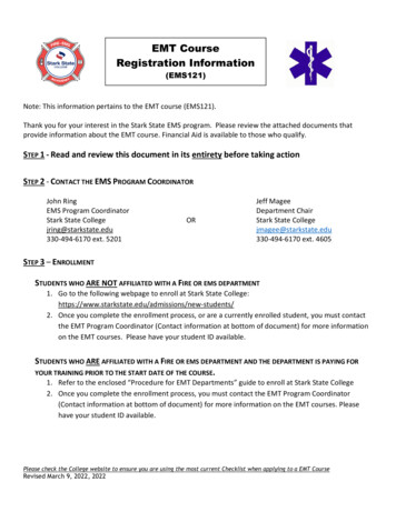 EMT Course Registration Information - Stark State College