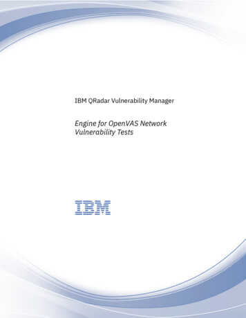 IBM QRadar Vulnerability Manager Engine For OpenVAS Network .