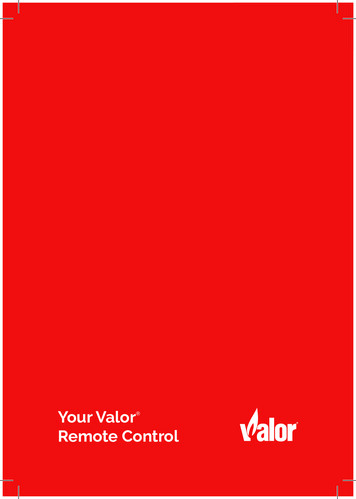 Your Valor Remote Control - Valor Fireplaces