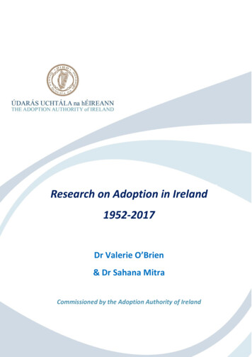 Research On Adoption In Ireland 1952-2017