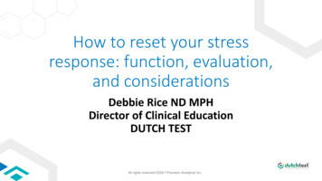 How To Reset Your Stress Response: Function, Evaluation .
