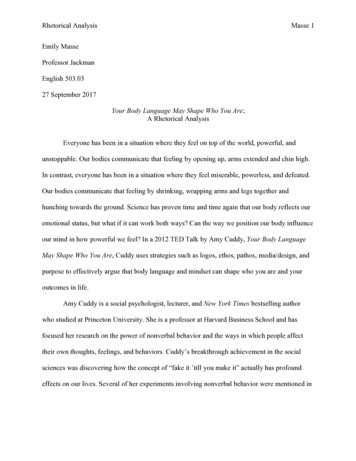 Rhetorical Analysis Essay - MyPages At UNH