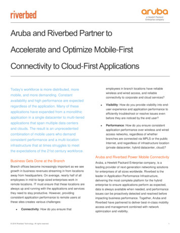 Aruba And Riverbed Partner To Accelerate And Optimize Mobile First .