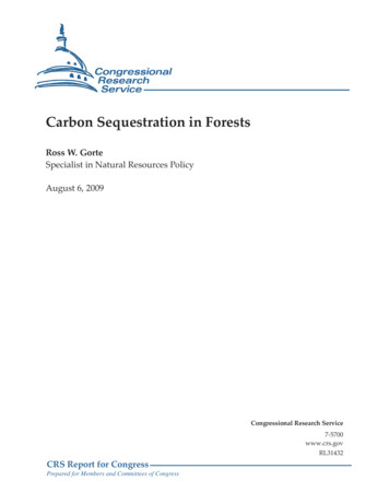 Carbon Sequestration In Forests - Federation Of American Scientists