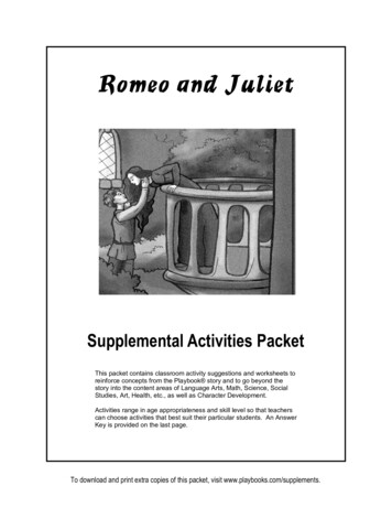Romeo And Juliet Supplement BW - Readerstheatrescripts 