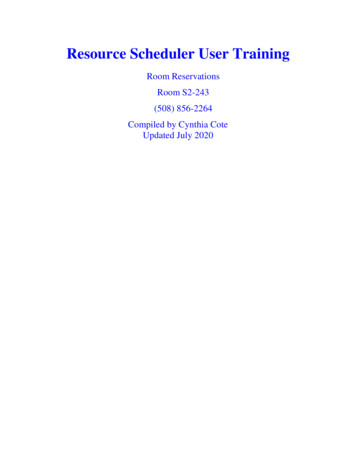 Resource Scheduler User Training - University Of Massachusetts Chan .
