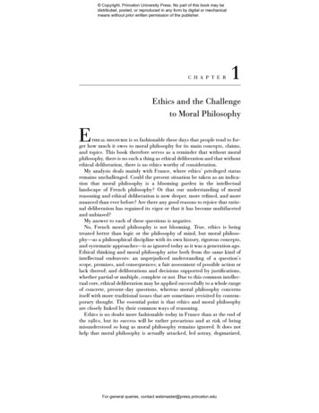 Ethics And The Challenge To Moral Philosophy E