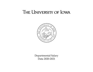 Departmental Salary Data 2020-2021 - Office Of The Executive Vice .