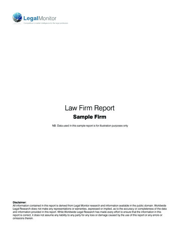 Law Firm Report - Legal Monitor