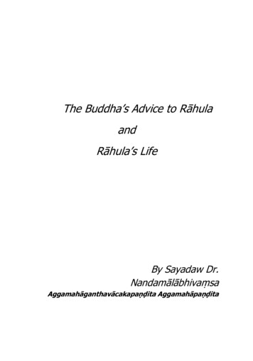 The Buddha‘s Advice To Rāhula And Rāhula‘s Life