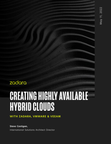 CREATING HIGHLY AVAILABLE HYBRID CLOUDS - Zadara
