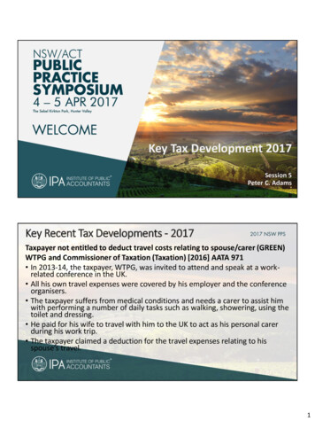 Key Tax Development 2017 - Institute Of Public Accountants
