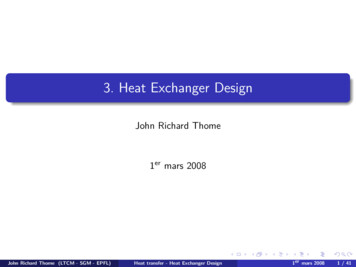 3. Heat Exchanger Design