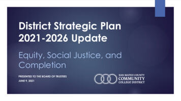 District Strategic Plan 2021-2026 Update - SMCCD