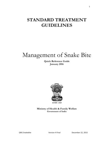 Management Of Snake Bite - NHM