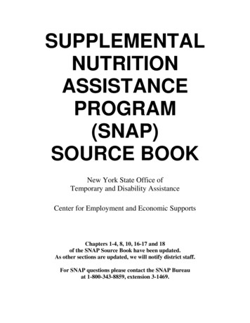 Supplemental Nutrition Assistance Program (SNAP) Sourcebook