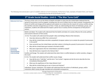 5 Grade Social Studies - Unit 6 - “The War Turns Cold