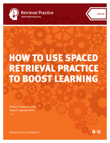 HOW TO USE SPACED RETRIEVAL PRACTICE TO BOOST 