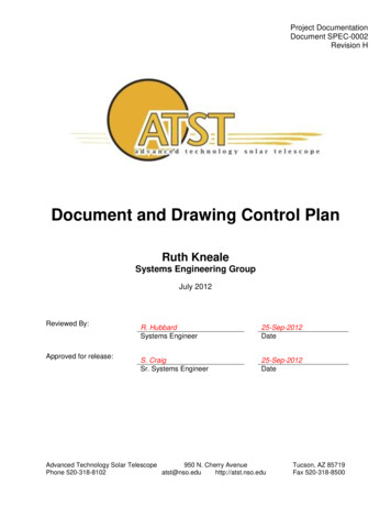 Document And Drawing Control Plan