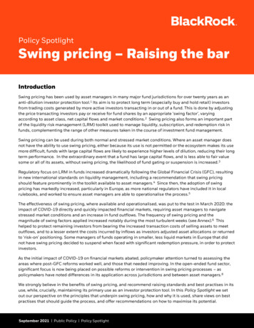 Policy Spotlight Swing Pricing Raising The Bar