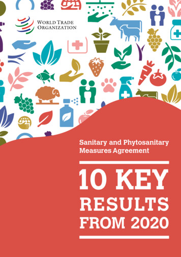 Sanitary And Phytosanitary Measures Agreement 10 KEY