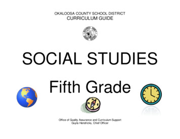 SOCIAL STUDIES Fifth Grade - OKALOOSA SCHOOLS