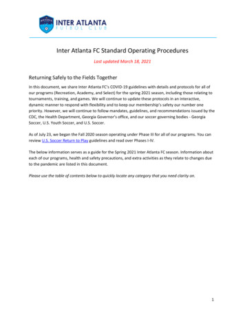 Inter Atlanta FC Standard Operating Procedures
