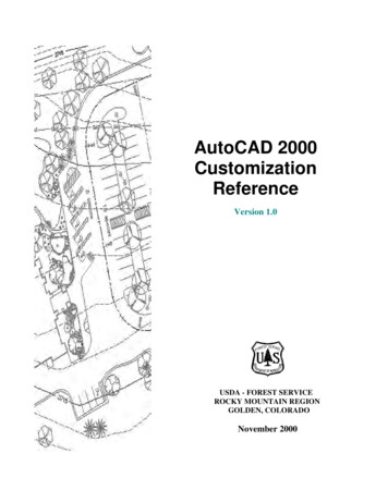 AutoCAD 2000 Customization Reference - US Forest Service
